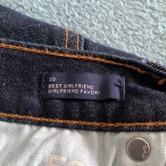 Gap Mid Rise Best Girlfriend Jeans Medium Indigo 33 - Picture 11 of 11